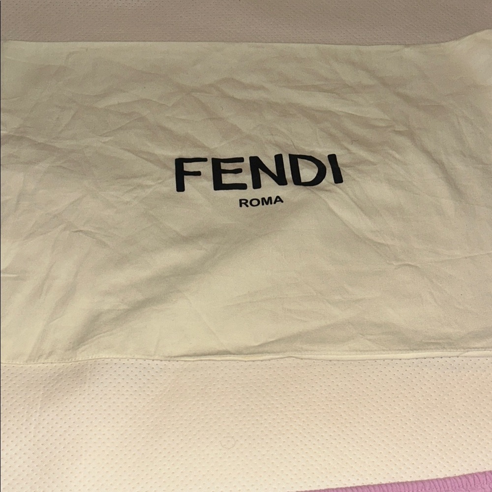 Fendi Ivory Storage Bag. 2 bags, one oversized purse dust bag, single drawstring